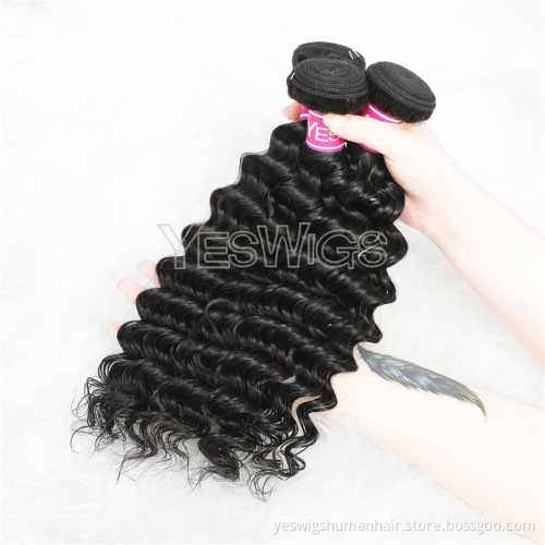 Real Peruvian Human Hair Vendor Direct Factory Price Deep Wave Peruvian Human Hair Extension Bundles With Shiny Deep Curls